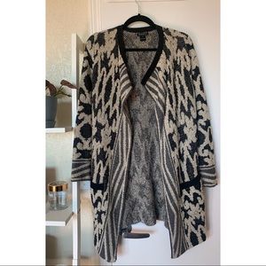 LUCKY BRAND 🖤 pattern open sweater coat / duster